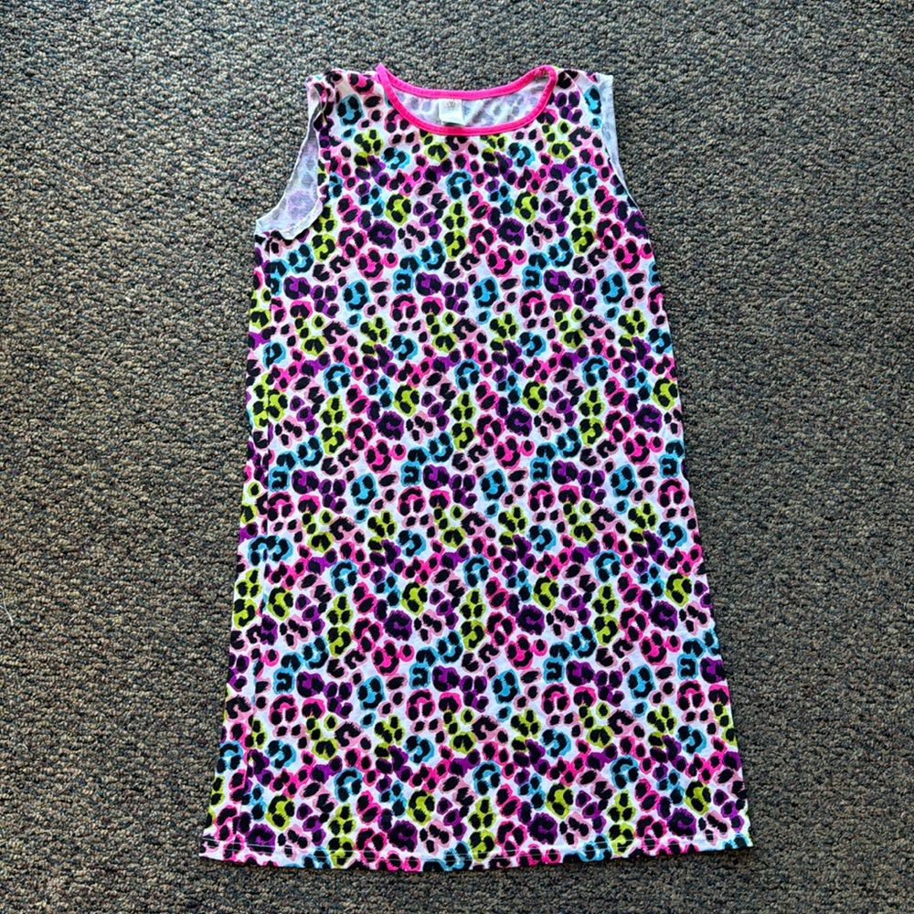JV Apparel Rainbow Leopard Girls Dress